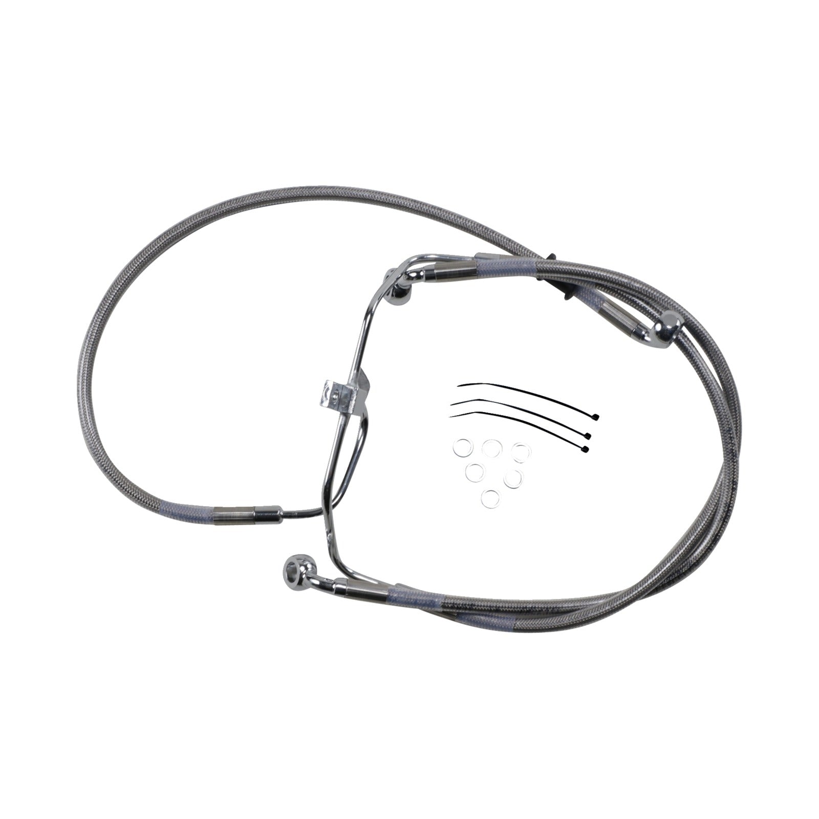 DRAG SPECIALTIES - BRAKE LINE - +2" - STAINLESS STEEL - FXDF '08-'17