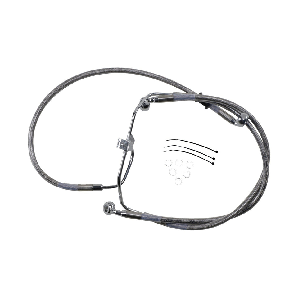 DRAG SPECIALTIES - BRAKE LINE - +2" - STAINLESS STEEL - FXDF '08-'17