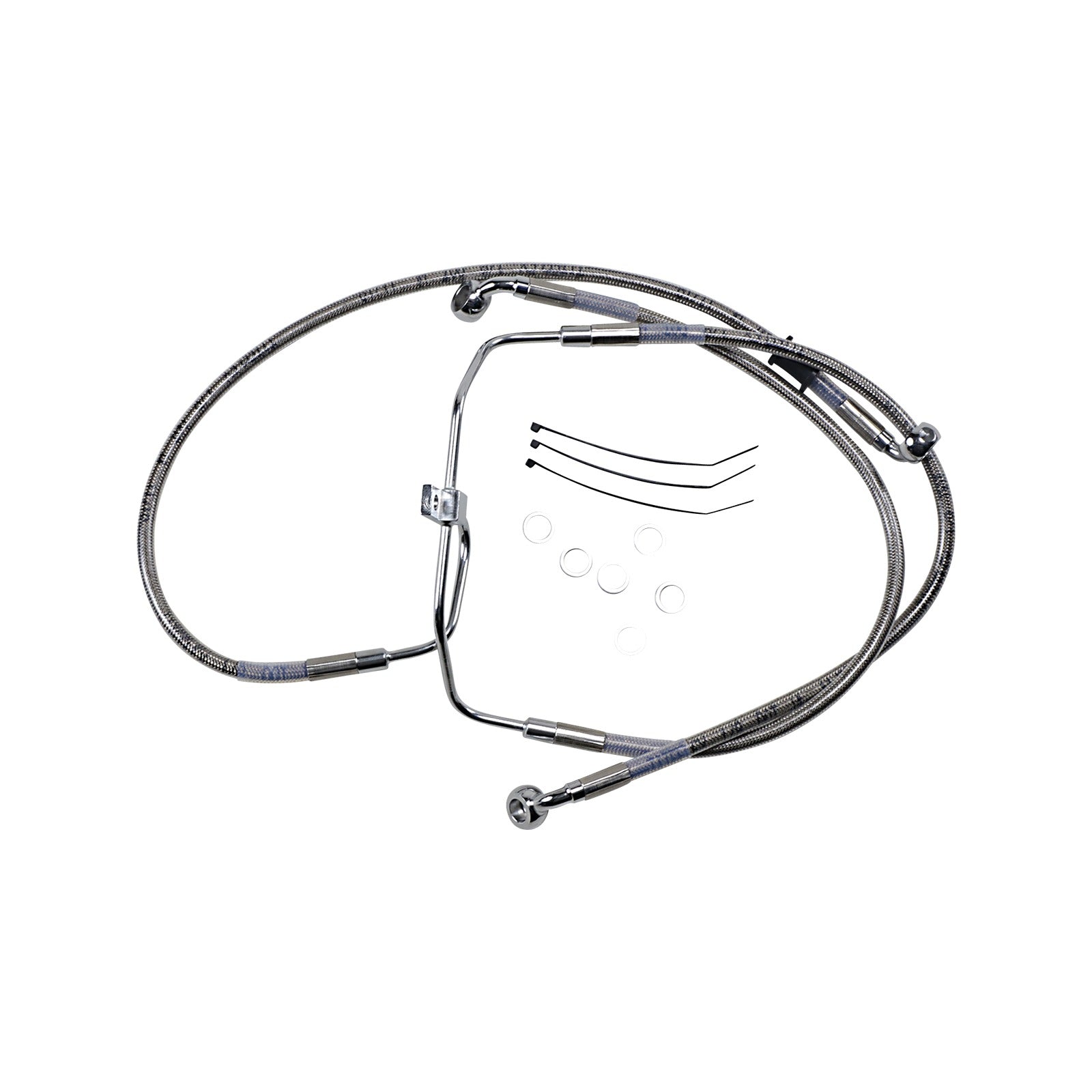 DRAG SPECIALTIES - BRAKE LINE - +4" - STAINLESS STEEL - FXDF '08-'17
