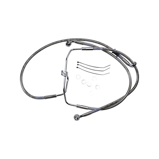 DRAG SPECIALTIES - BRAKE LINE - +4" - STAINLESS STEEL - FXDF '08-'17