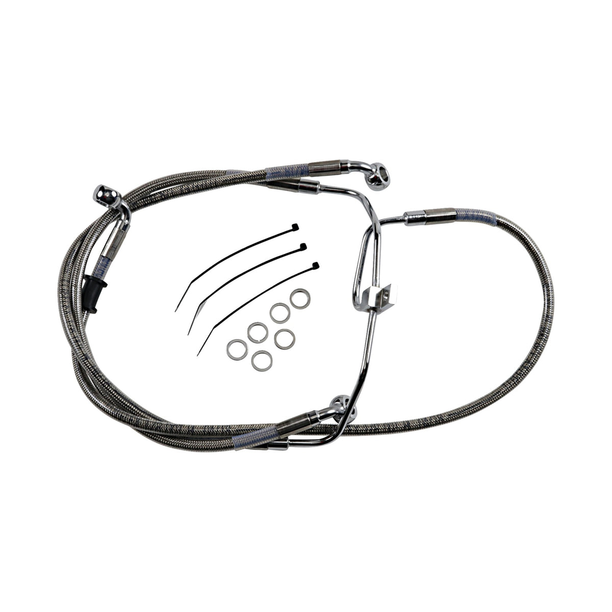 DRAG SPECIALTIES - BRAKE LINE - +6" - STAINLESS STEEL - FXDF '08-'17