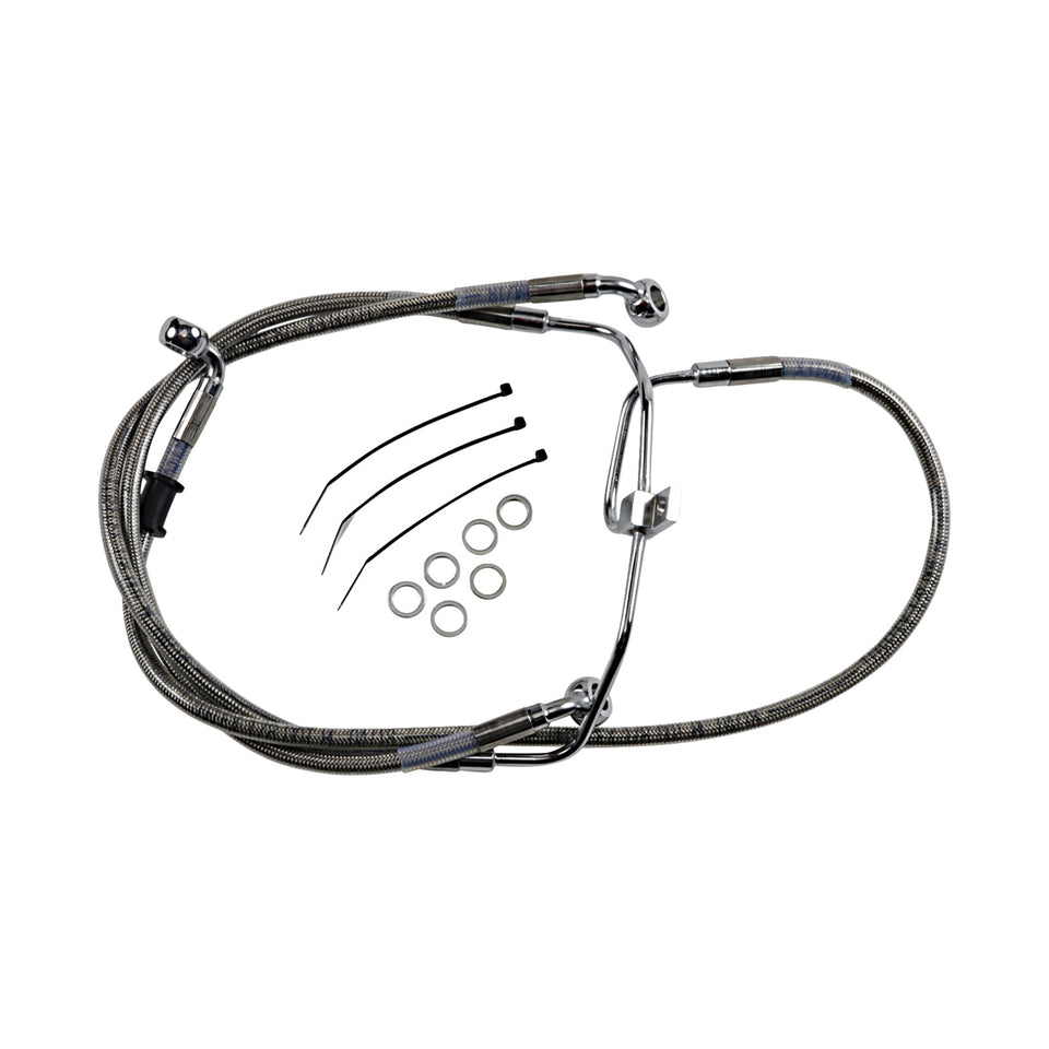 DRAG SPECIALTIES - BRAKE LINE - +6" - STAINLESS STEEL - FXDF '08-'17