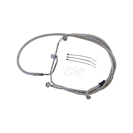 DRAG SPECIALTIES - BRAKE LINE - +8" - STAINLESS STEEL - FXDF '08-'17