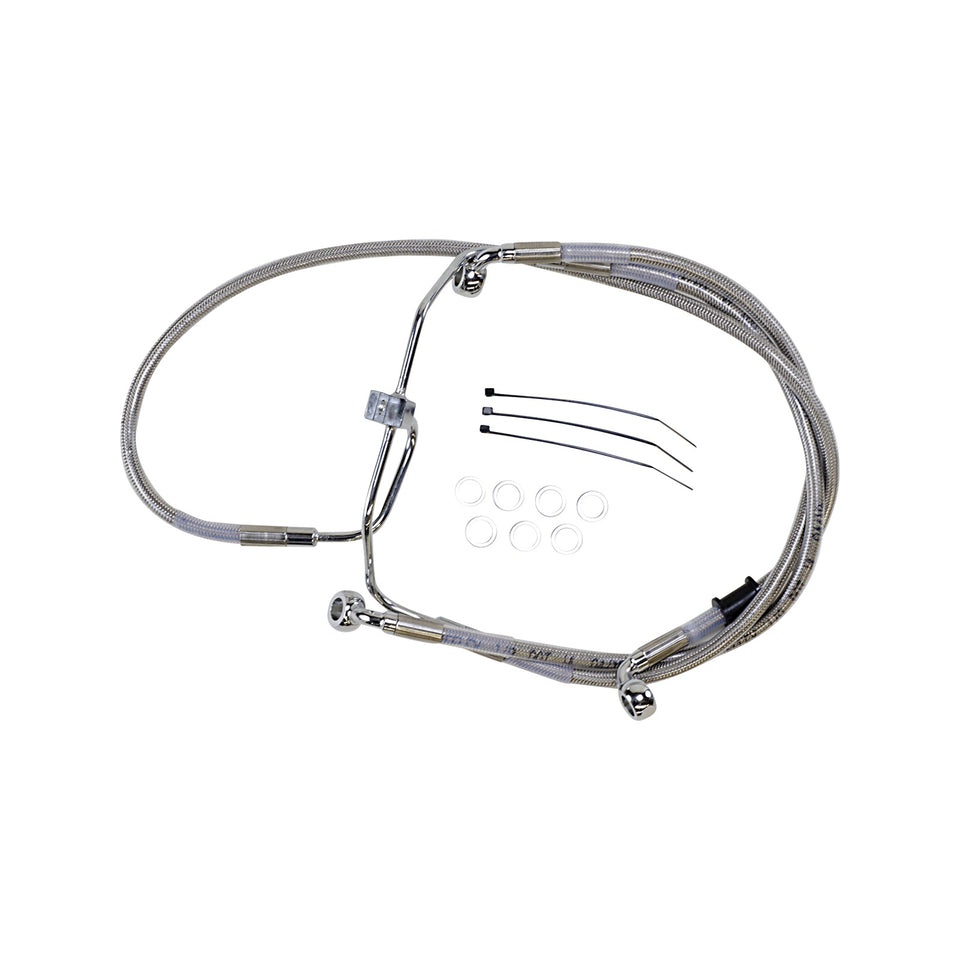 DRAG SPECIALTIES - BRAKE LINE - +8" - STAINLESS STEEL - FXDF '08-'17