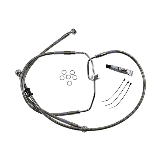 DRAG SPECIALTIES - BRAKE LINE - +10" - STAINLESS STEEL - FXDF '08-'17