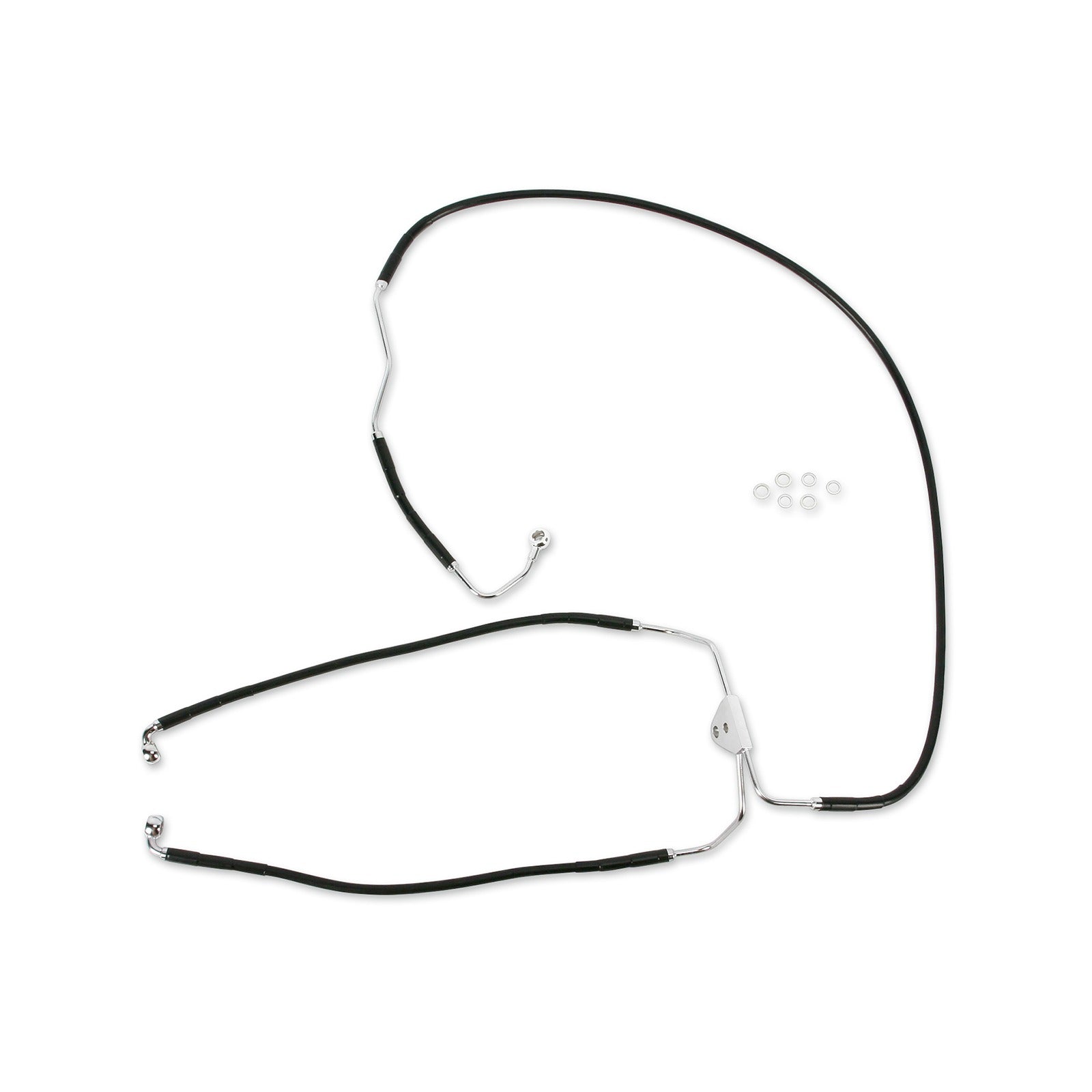 DRAG SPECIALTIES - BRAKE LINE - FRONT (LOWER/MID) - ABS - BLACK