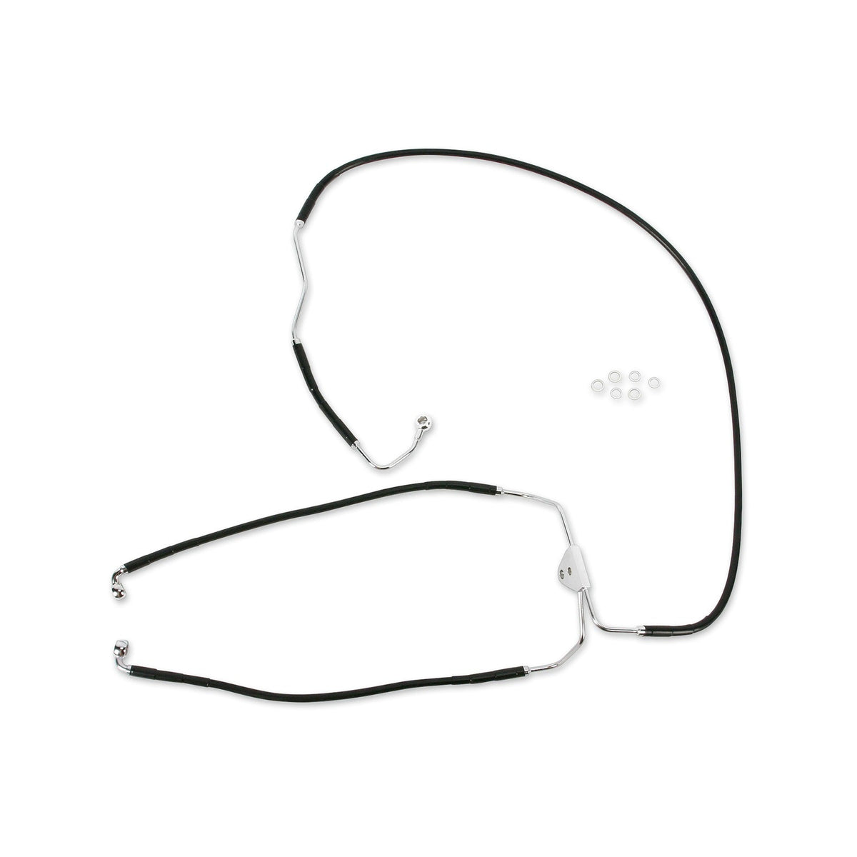 DRAG SPECIALTIES - BRAKE LINE - FRONT (LOWER/MID) - ABS - BLACK