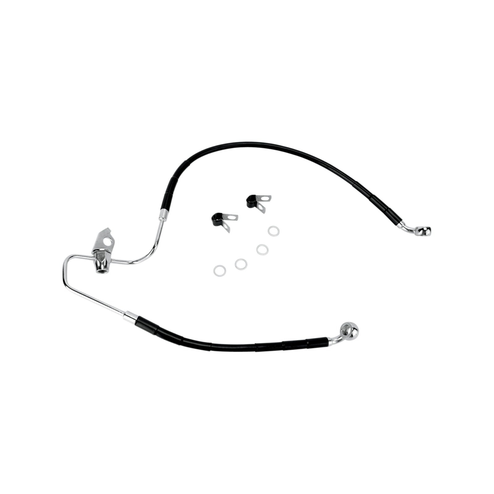 DRAG SPECIALTIES - BRAKE LINE - REAR - BLACK