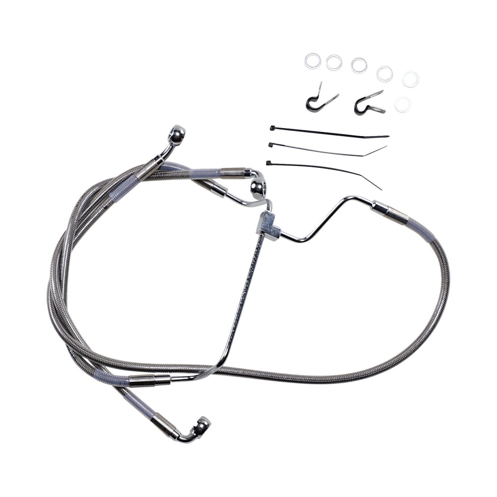 DRAG SPECIALTIES - BRAKE LINE - +2" - STAINLESS STEEL