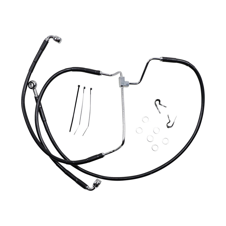 DRAG SPECIALTIES - BRAKE LINE - FRONT - BLACK - +2"
