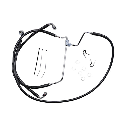 DRAG SPECIALTIES - BRAKE LINE - FRONT - BLACK - +4"