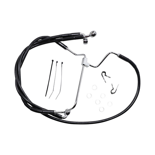 DRAG SPECIALTIES - BRAKE LINE - FRONT - BLACK - +6"
