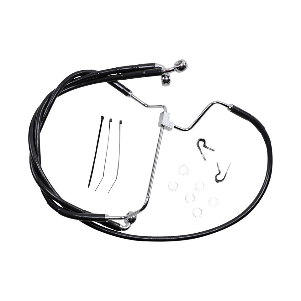 DRAG SPECIALTIES - BRAKE LINE - FRONT - BLACK - +6"