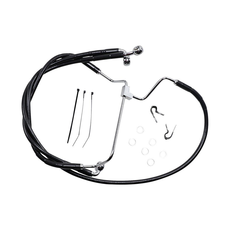 DRAG SPECIALTIES - BRAKE LINE - FRONT - BLACK - +6"