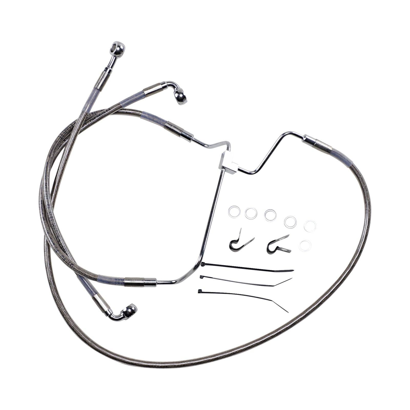 DRAG SPECIALTIES - BRAKE LINE - +8" - STAINLESS STEEL