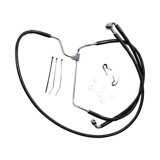 DRAG SPECIALTIES - BRAKE LINE - FRONT - BLACK - +8"