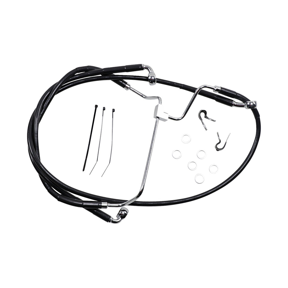 DRAG SPECIALTIES - BRAKE LINE - FRONT - BLACK - +10"