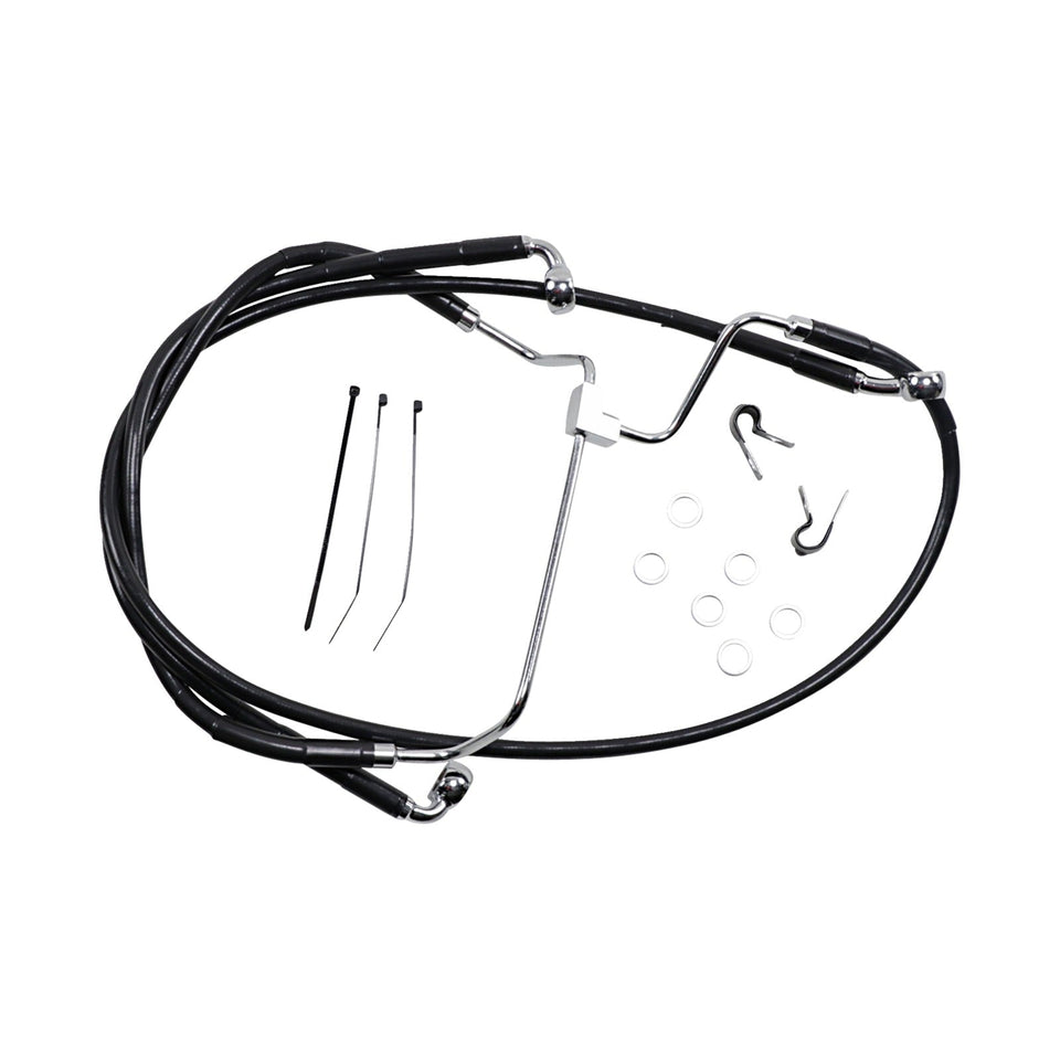 DRAG SPECIALTIES - BRAKE LINE - FRONT - BLACK - +10"