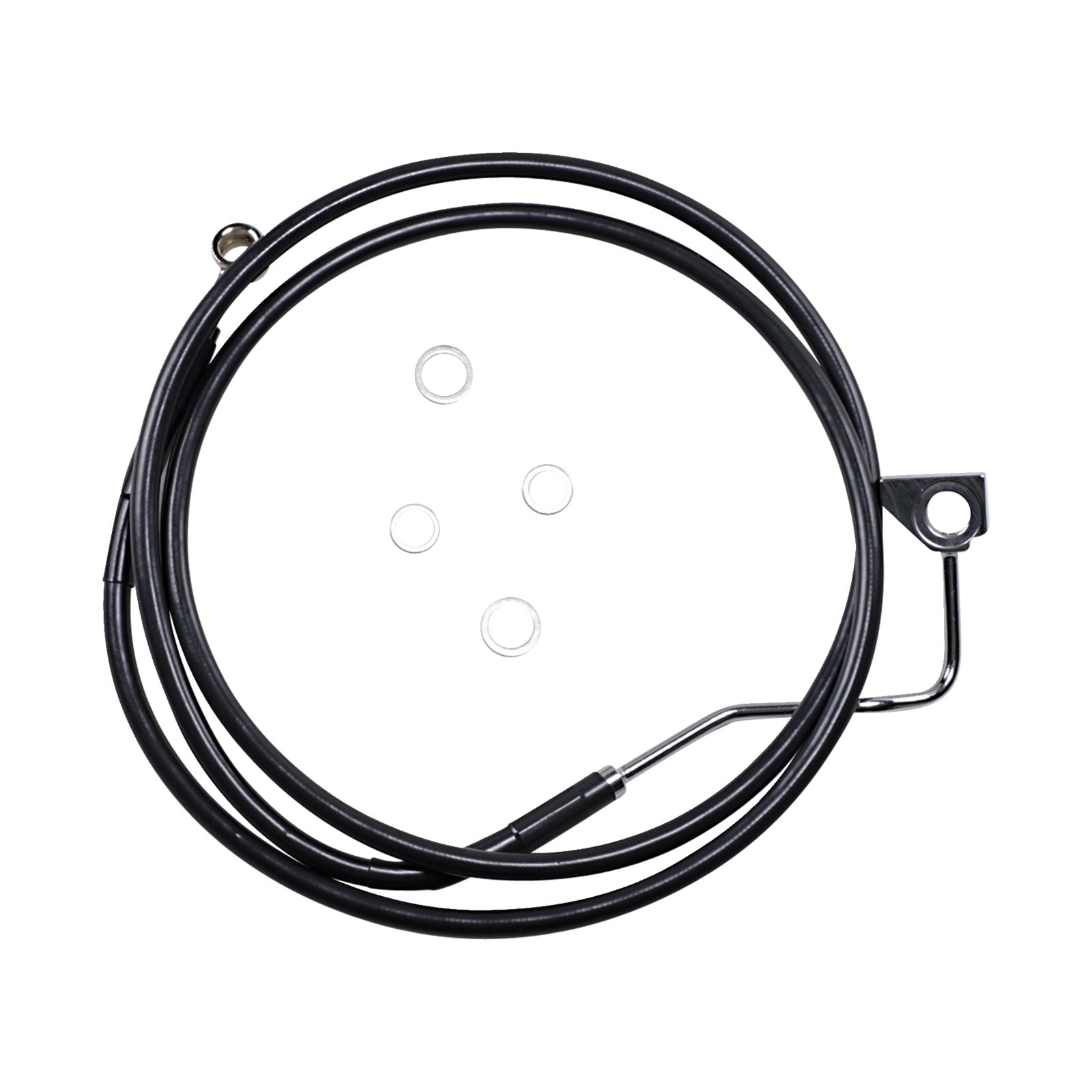 DRAG SPECIALTIES - BRAKE LINE - FRONT (UPPER) - BLACK