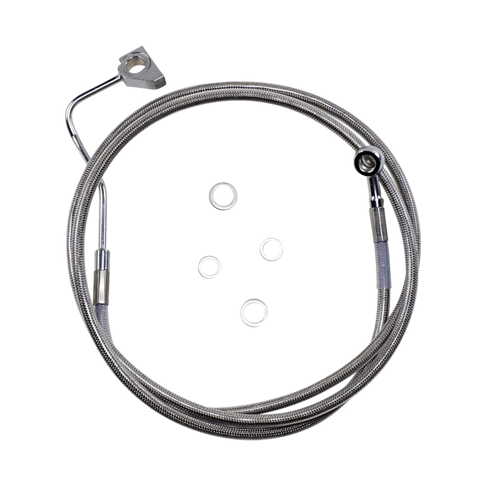 DRAG SPECIALTIES - BRAKE LINE - +4" - STAINLESS STEEL - ABS