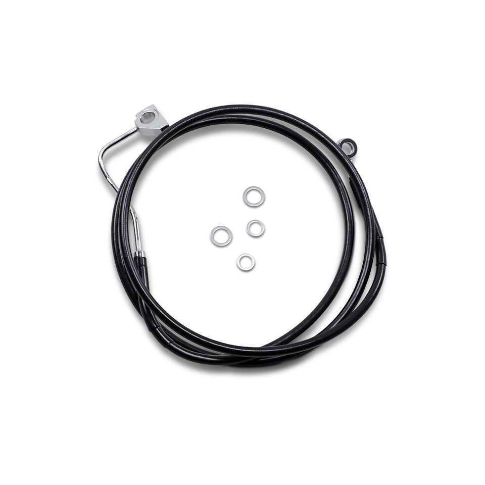 DRAG SPECIALTIES - BRAKE LINE - FRONT (UPPER) - BLACK - +2" WITH ABS