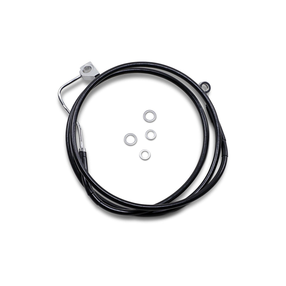 DRAG SPECIALTIES - BRAKE LINE - FRONT (UPPER) - BLACK - +2" WITH ABS