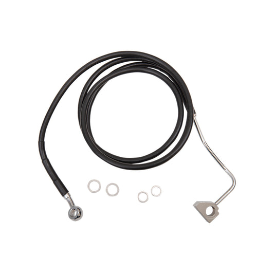 DRAG SPECIALTIES - BRAKE LINE - FRONT (UPPER) - BLACK - +4" WITH ABS