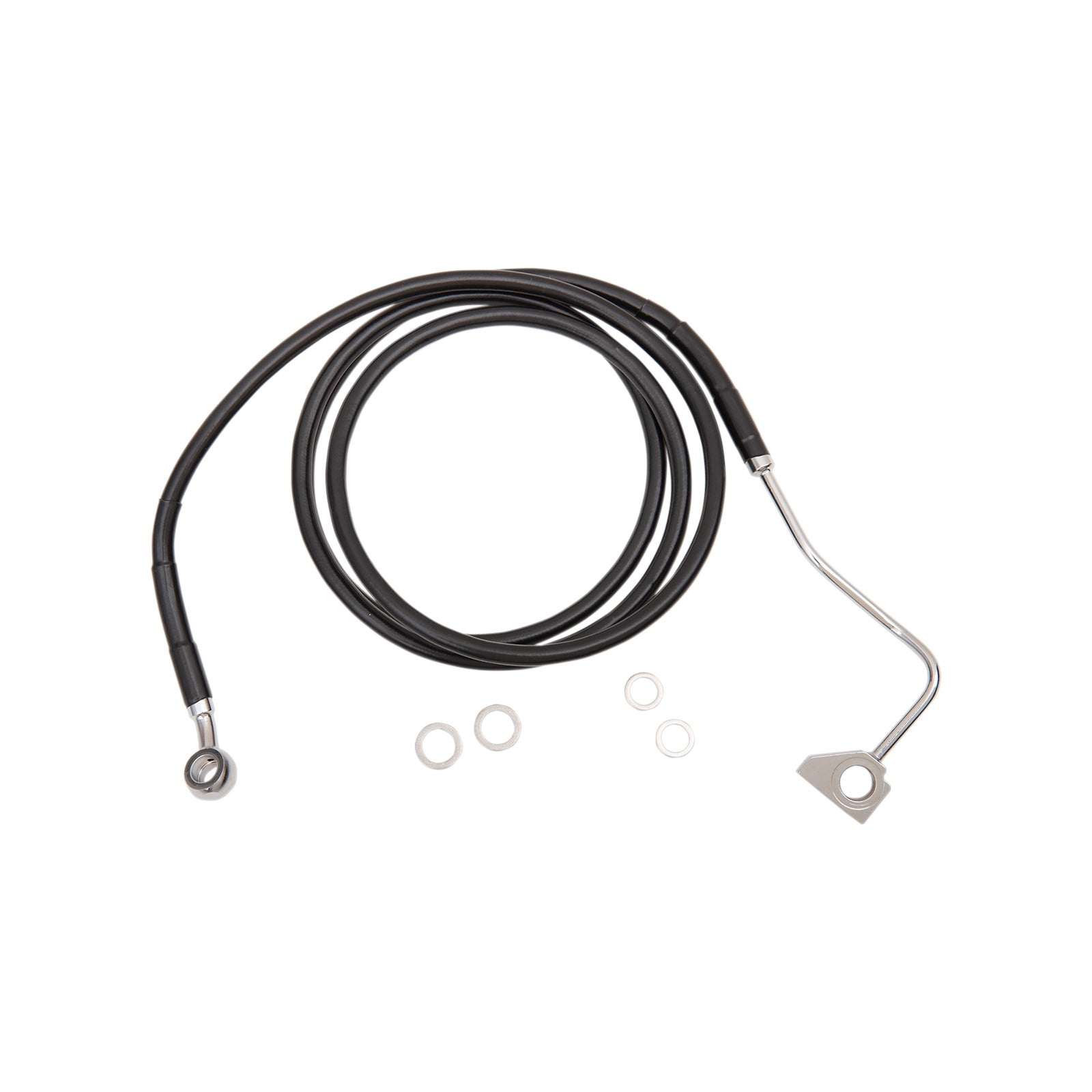 DRAG SPECIALTIES - BRAKE LINE - FRONT (UPPER) - BLACK - +6" WITH ABS