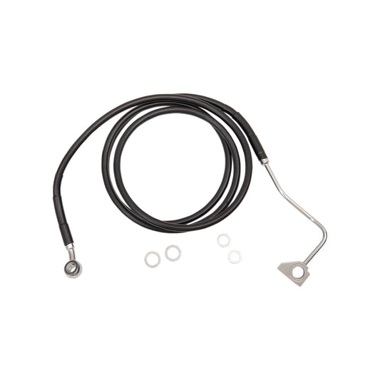 DRAG SPECIALTIES - BRAKE LINE - FRONT (UPPER) - BLACK - +6" WITH ABS
