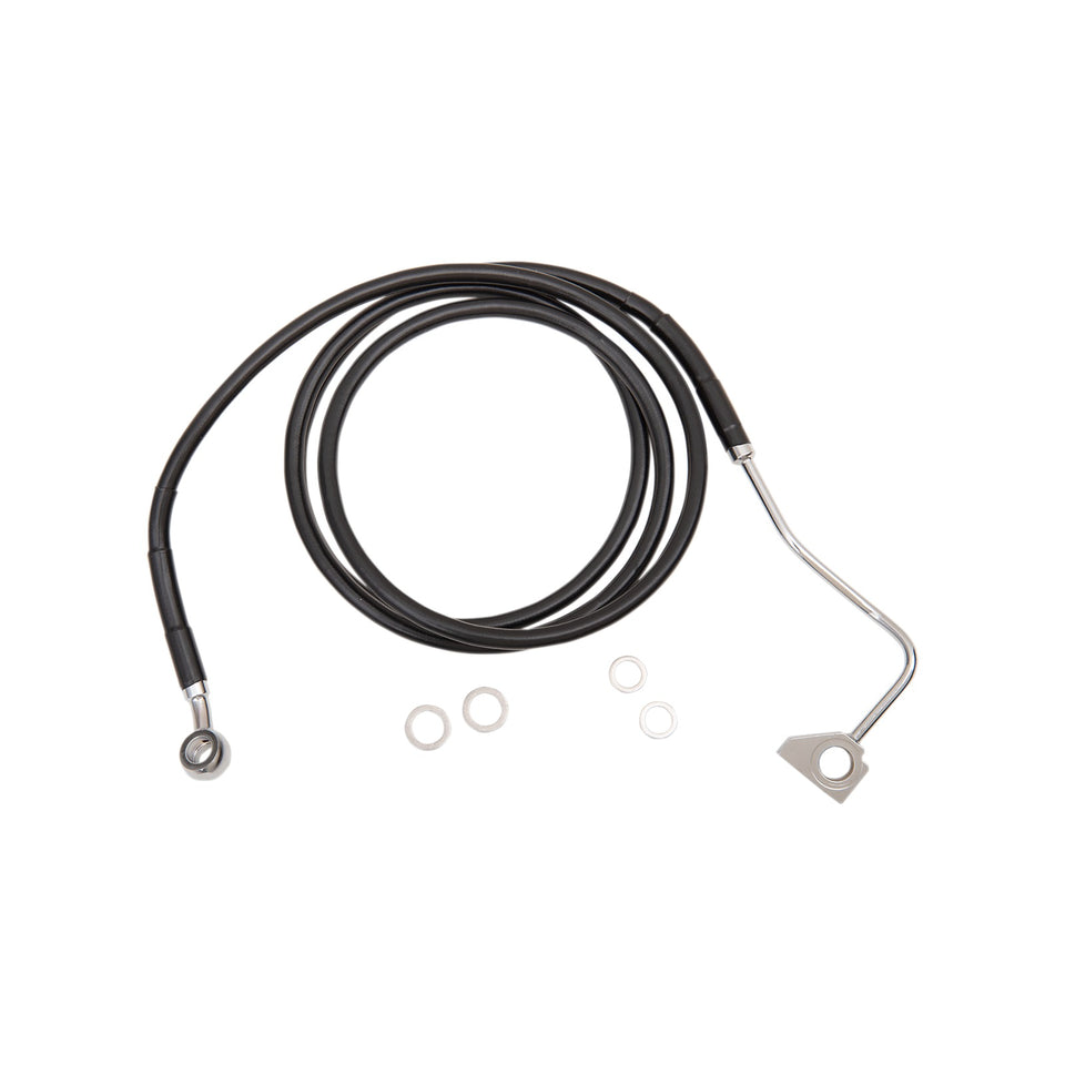 DRAG SPECIALTIES - BRAKE LINE - FRONT (UPPER) - BLACK - +6" WITH ABS
