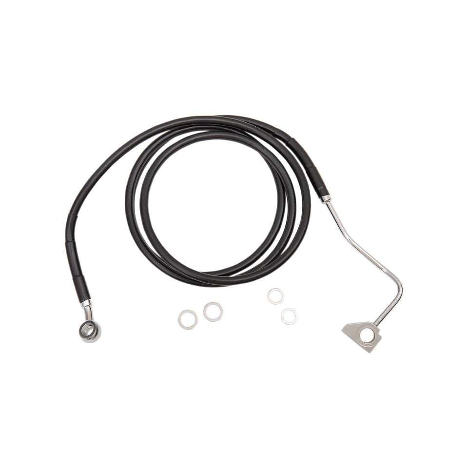 DRAG SPECIALTIES - BRAKE LINE - FRONT (UPPER) - BLACK - +6" WITH ABS