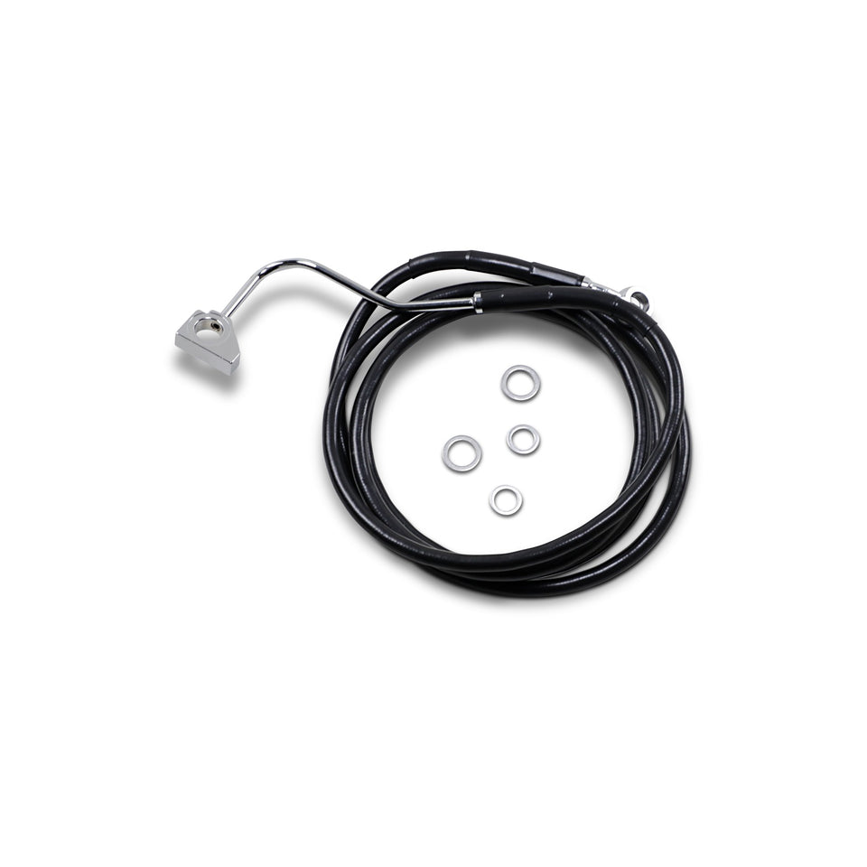 DRAG SPECIALTIES - BRAKE LINE - FRONT (UPPER) - BLACK - +10" WITH ABS