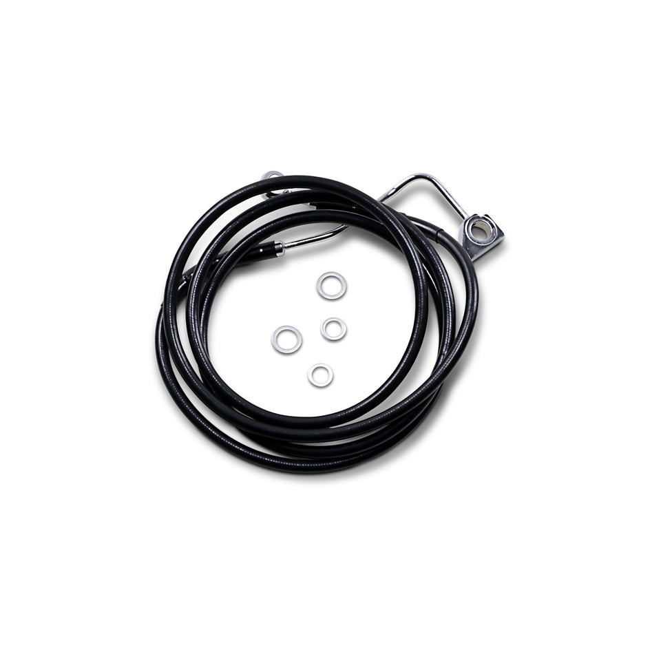 DRAG SPECIALTIES - BRAKE LINE - FRONT (UPPER) - BLACK - +12" WITH ABS