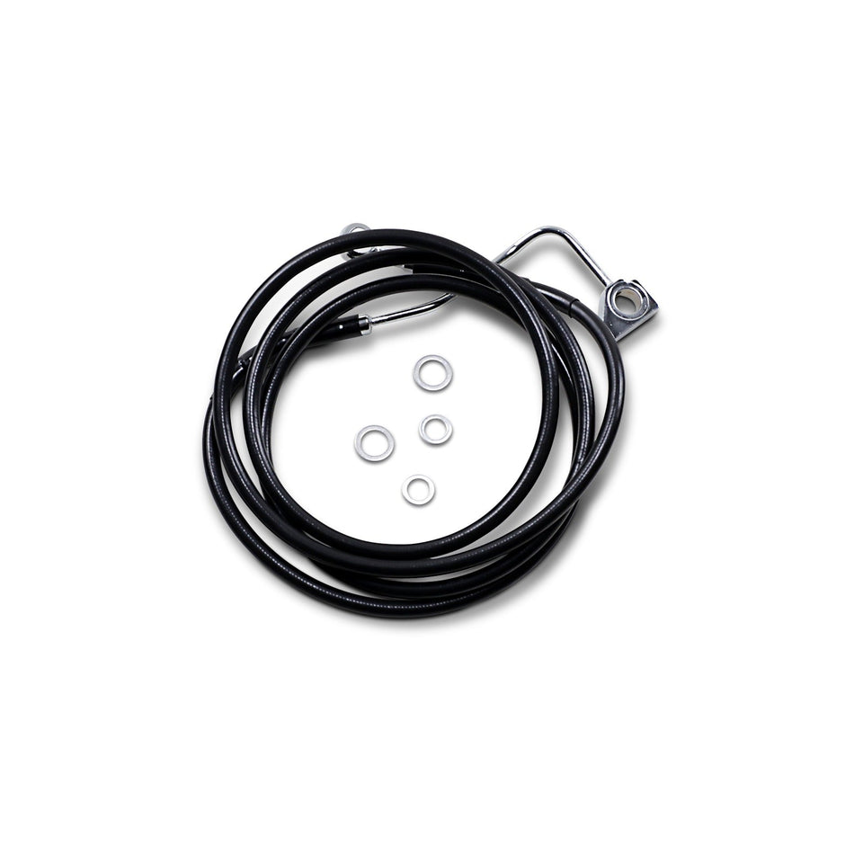 DRAG SPECIALTIES - BRAKE LINE - FRONT (UPPER) - BLACK - +12" WITH ABS