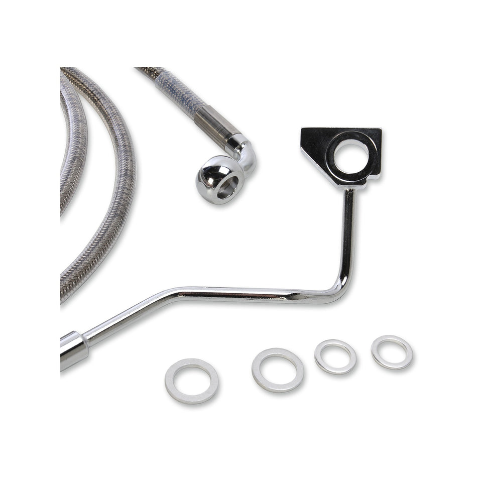 DRAG SPECIALTIES - BRAKE LINE - FRONT - +8" - STAINLESS STEEL