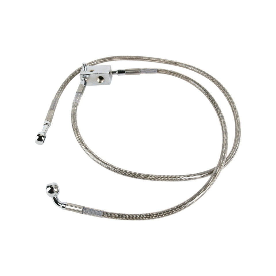 DRAG SPECIALTIES - BRAKE LINE - FRONT - +8" - STAINLESS STEEL