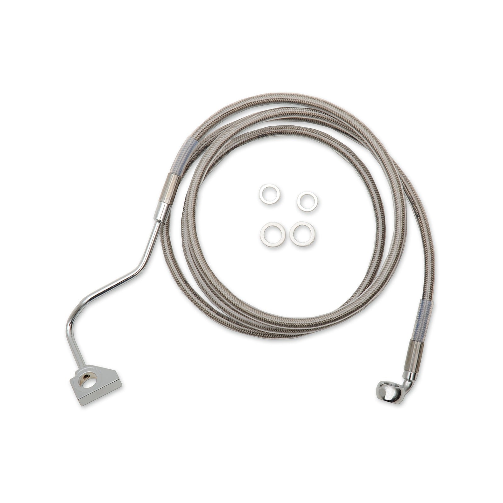 DRAG SPECIALTIES - BRAKE LINE - FRONT - +8" - STAINLESS STEEL
