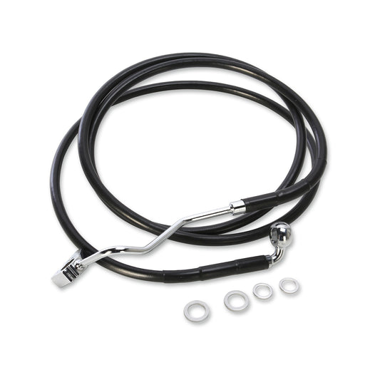 DRAG SPECIALTIES - BRAKE LINE - FRONT (UPPER) - BLACK - +4"