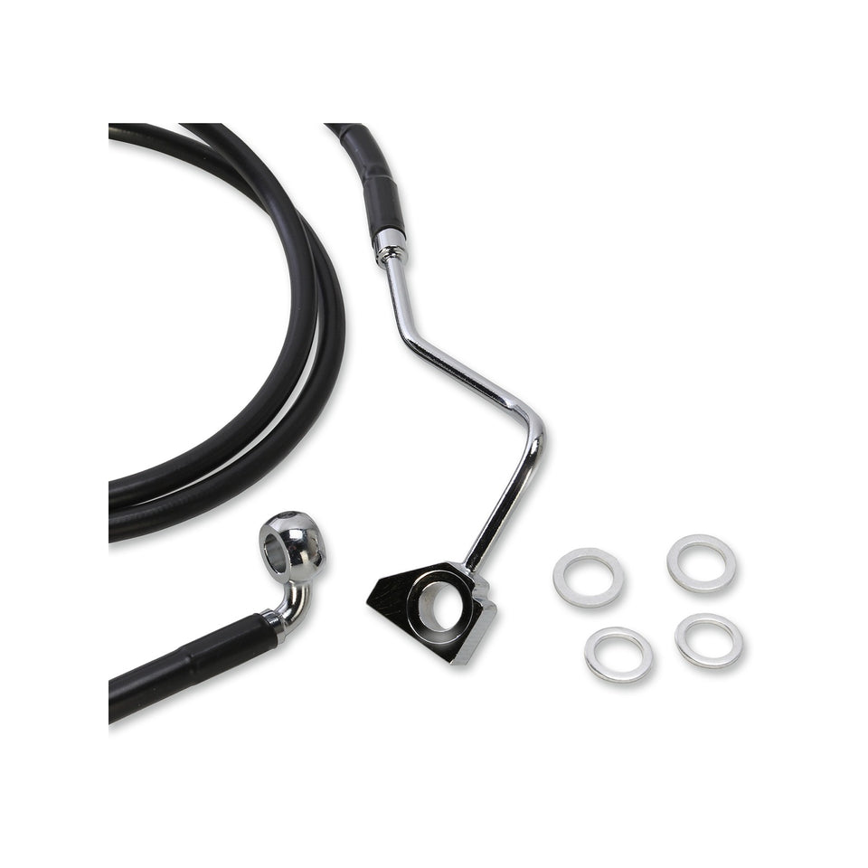 DRAG SPECIALTIES - BRAKE LINE - FRONT (UPPER) - BLACK - +6"