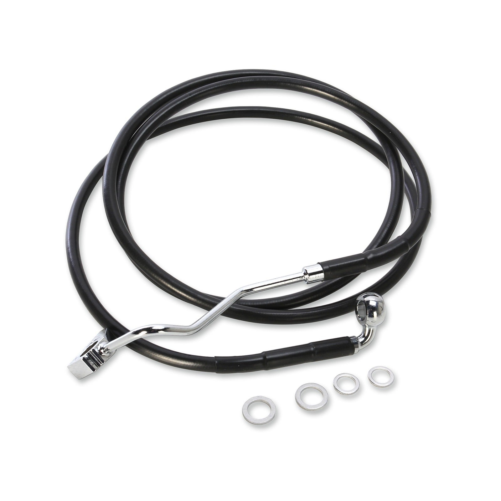 DRAG SPECIALTIES - BRAKE LINE - FRONT (UPPER) - BLACK - +6"