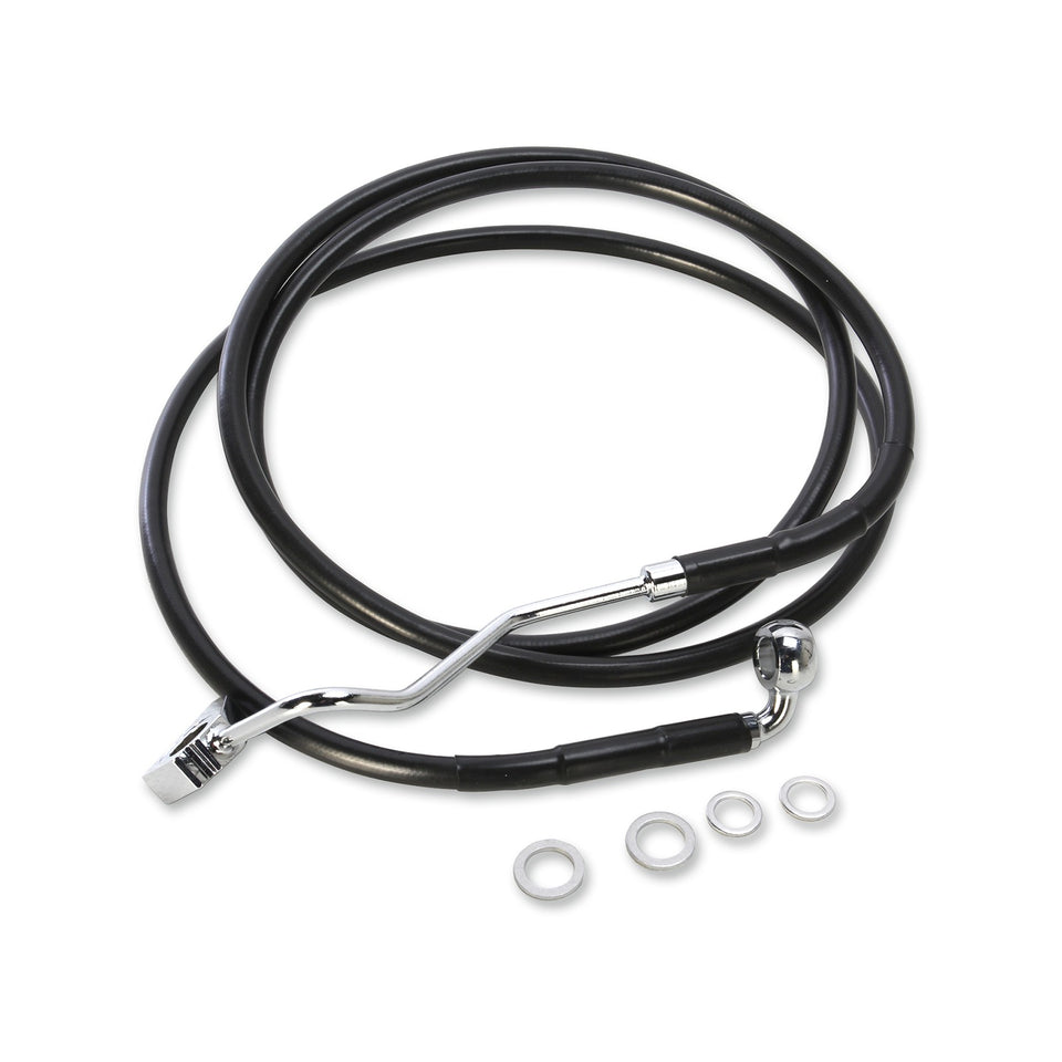 DRAG SPECIALTIES - BRAKE LINE - FRONT (UPPER) - BLACK - +6"