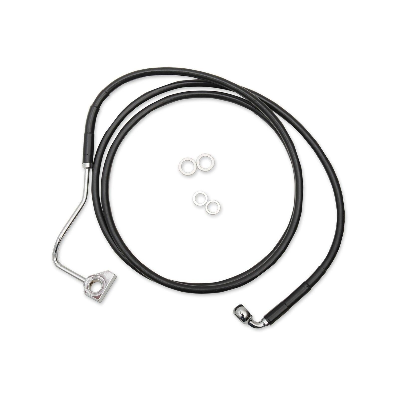 DRAG SPECIALTIES - BRAKE LINE - FRONT (UPPER) - BLACK - +8"