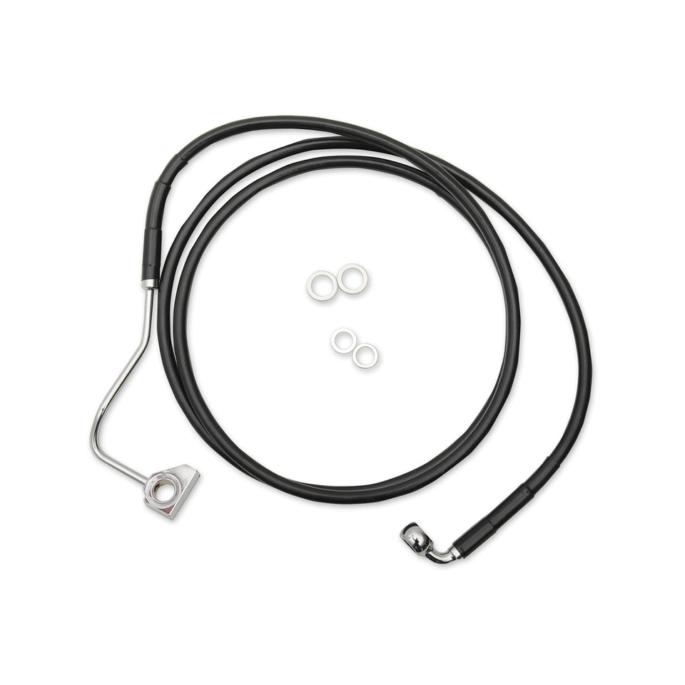 DRAG SPECIALTIES - BRAKE LINE - FRONT (UPPER) - BLACK - +8"