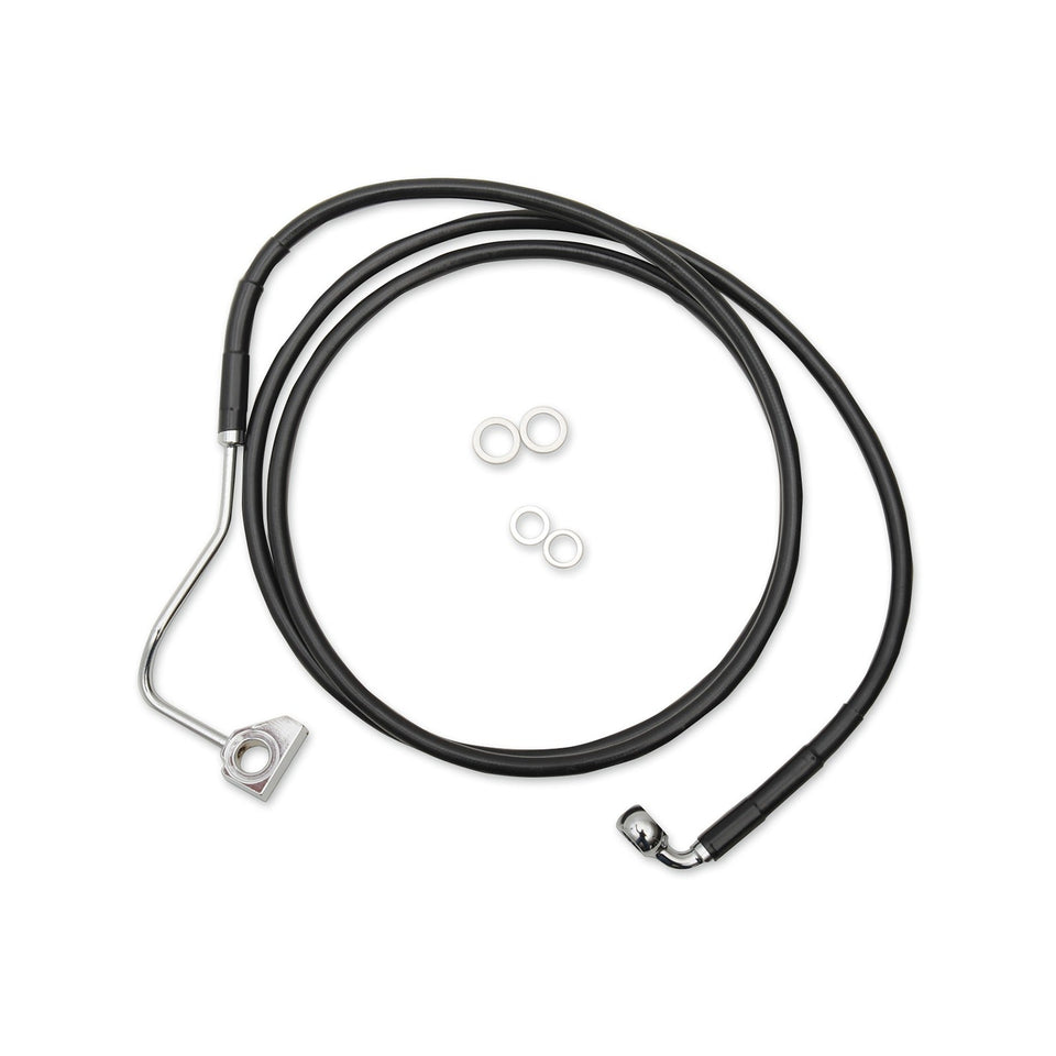DRAG SPECIALTIES - BRAKE LINE - FRONT (UPPER) - BLACK - +8"