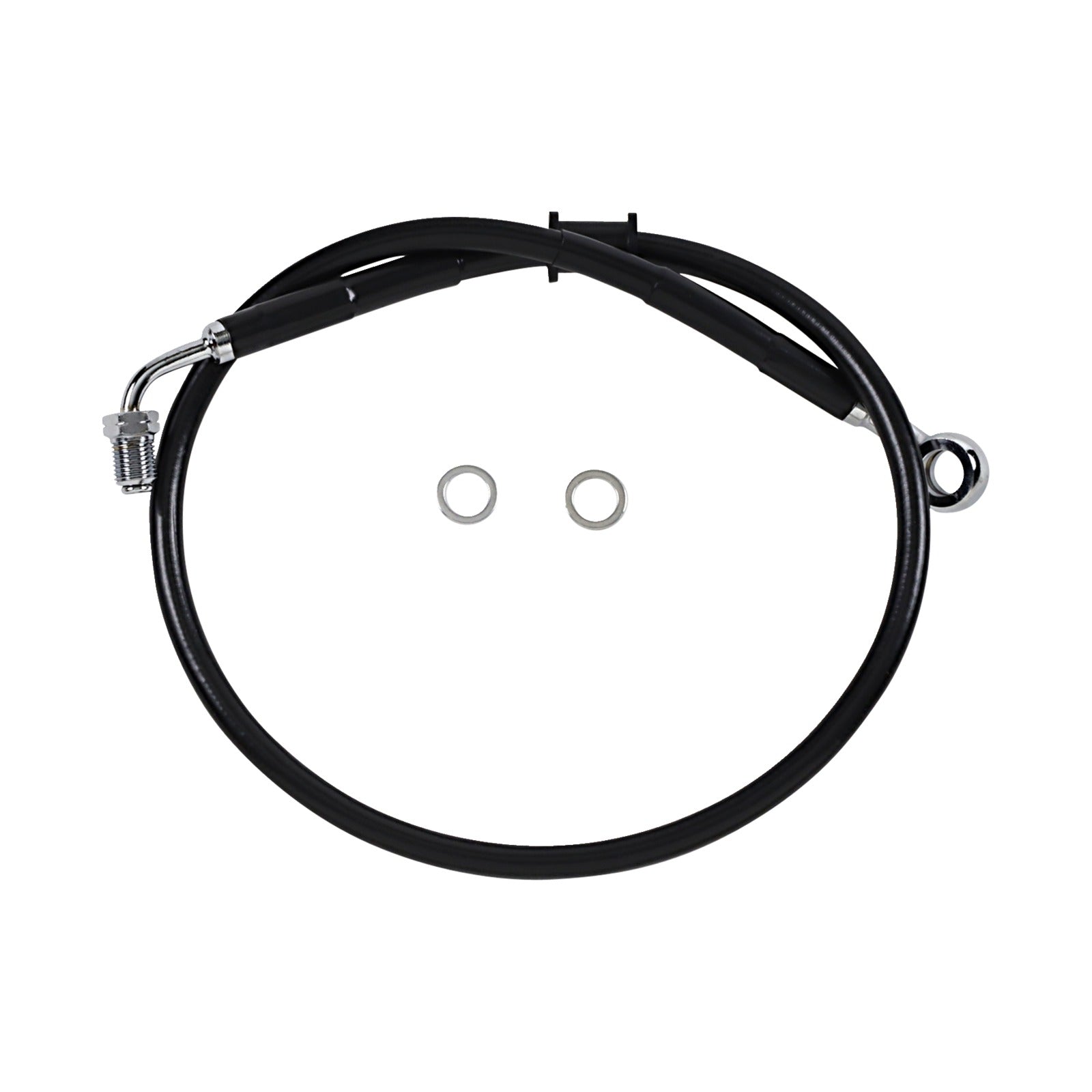 DRAG SPECIALTIES - BRAKE LINE - FRONT (UPPER) - BLACK