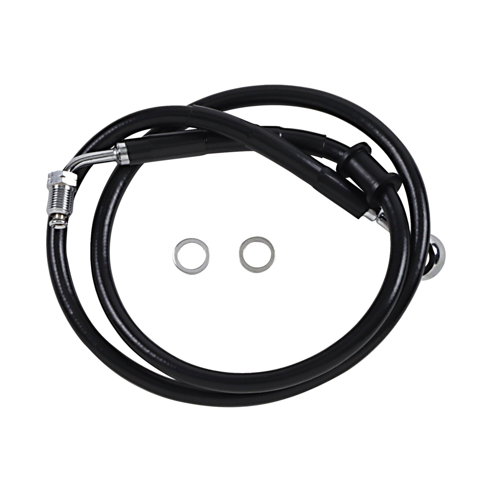 DRAG SPECIALTIES - BRAKE LINE - +8" - BLACK - '18-'24 SOFTAIL