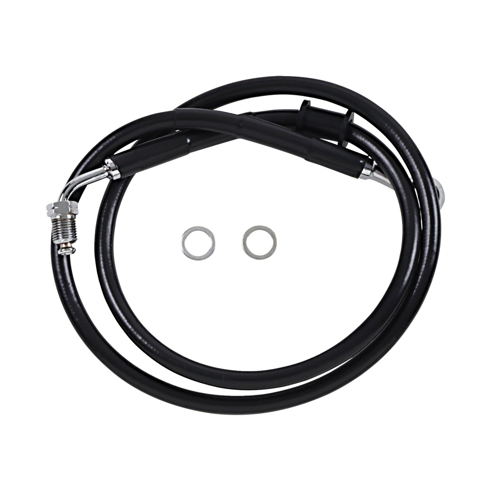 DRAG SPECIALTIES - BRAKE LINE - +10" - BLACK - '18-'24 SOFTAIL