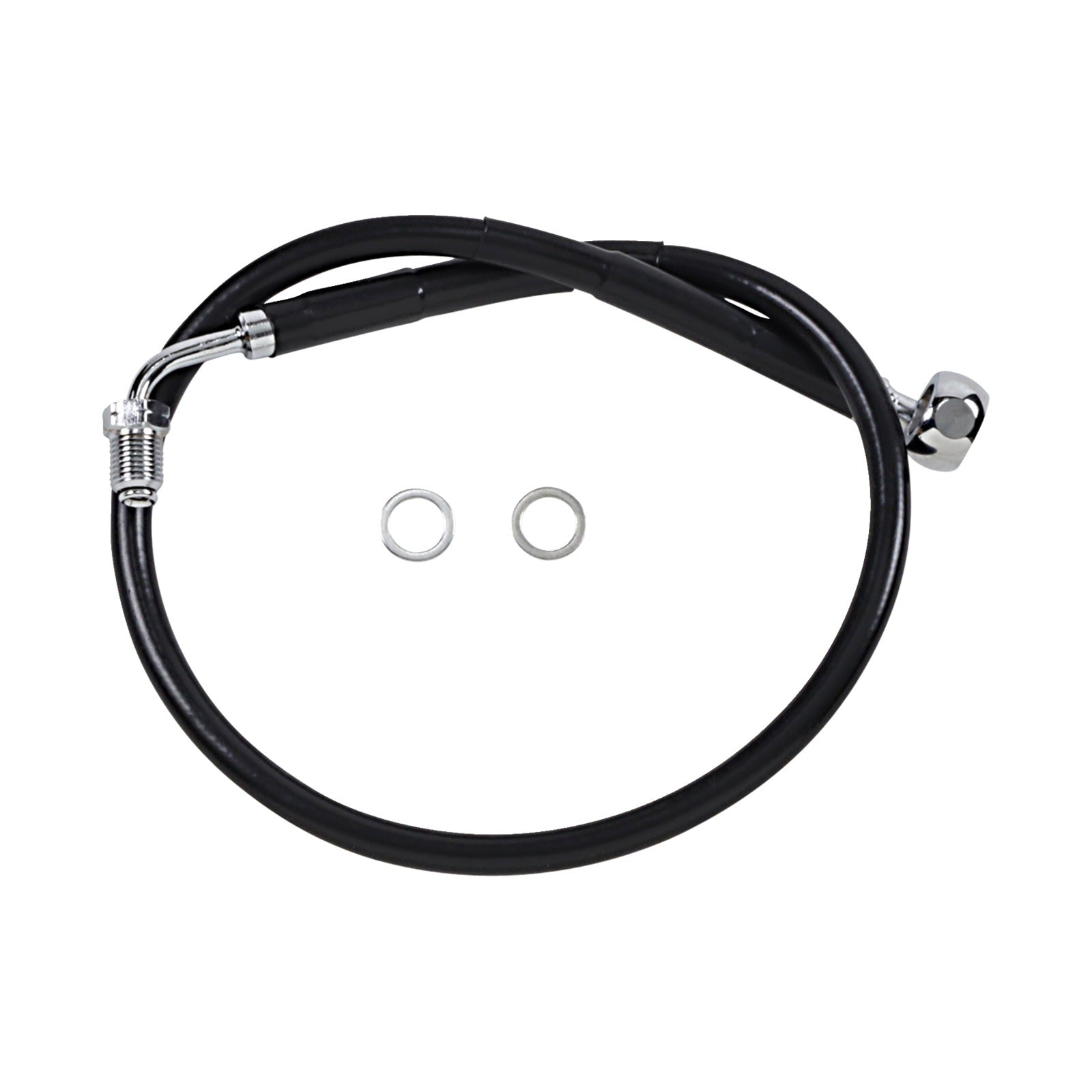 DRAG SPECIALTIES - BRAKE LINE - FRONT (UPPER) - BLACK