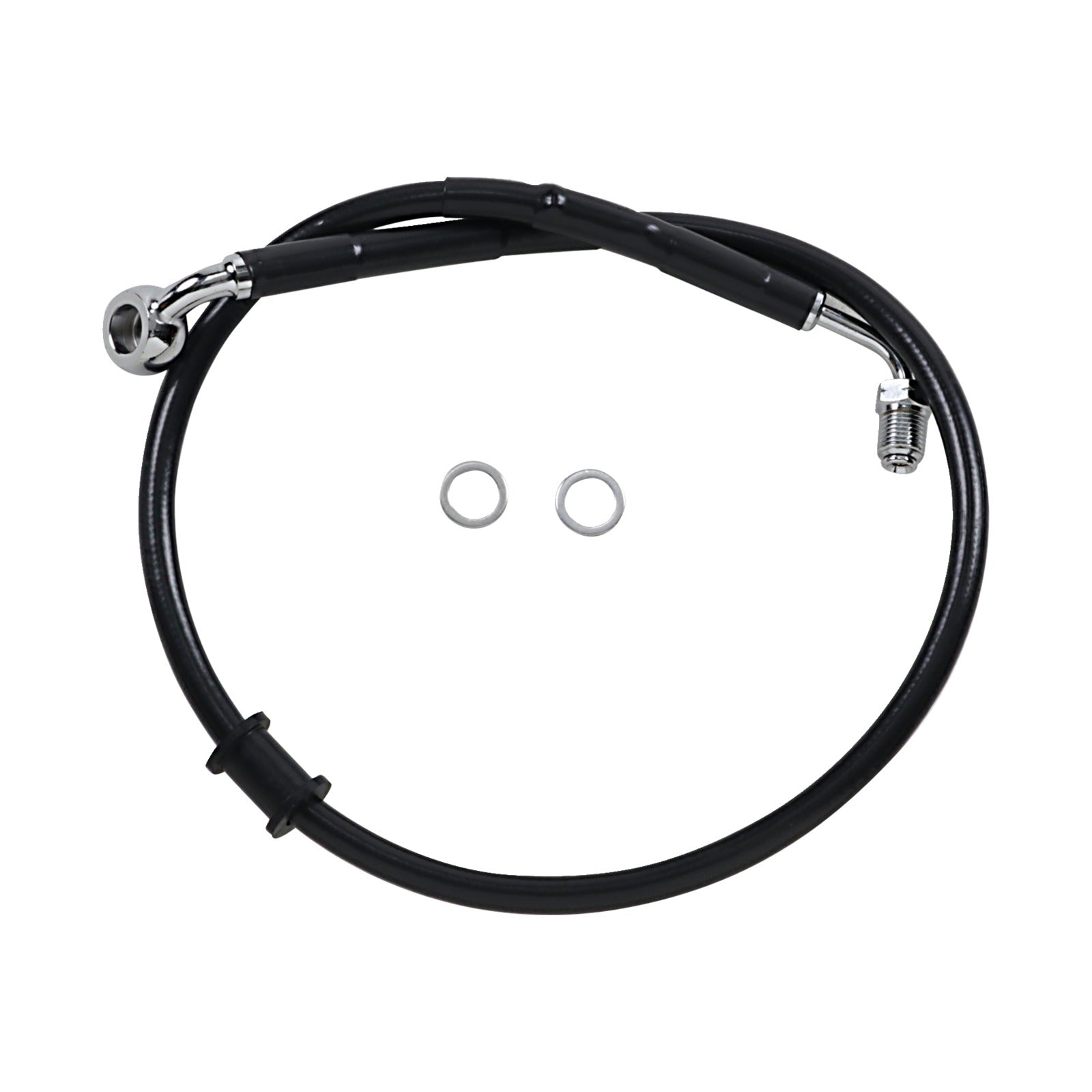 DRAG SPECIALTIES - BRAKE LINE - +2" - BLACK - '18-'21 SOFTAIL