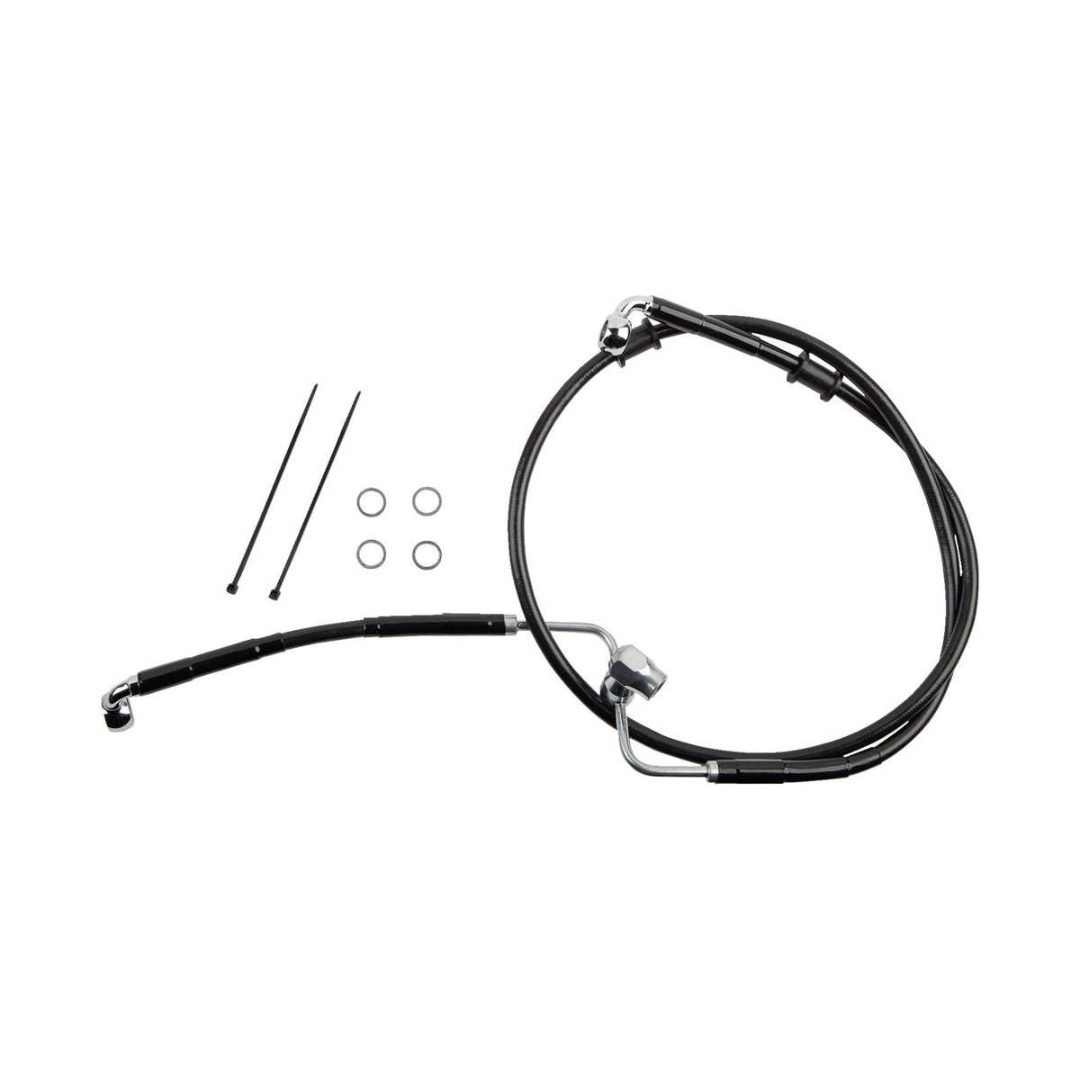 DRAG SPECIALTIES - BRAKE LINE - REAR - NON-ABS - BLACK